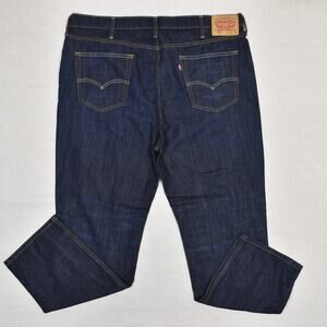 Levi's Men's Jeans Cotton Blue Size 42x32 Zip Solid Denim 541 Athletic Tapered